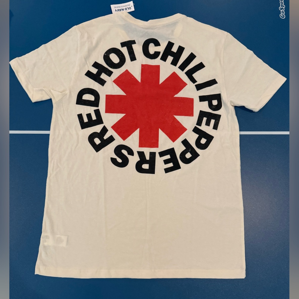 Old Navy White Red Graphic Tee